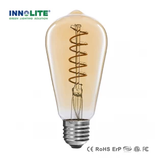 Lampes à fil de LED classiques flexibles ST64 4W