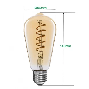 Classic Flexible LED glödlampor ST64 4W