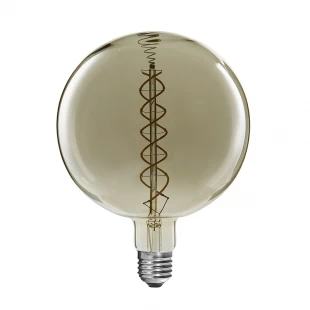 Dimmable G300 curved double spiral LED filament bulb, China double spiral filament bulbs supplier, double spiral filament bulbs supplier in china