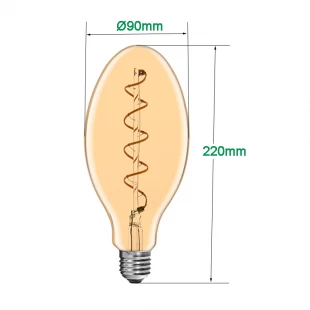 Ellipse E90 LED ampoules à incandescence antique