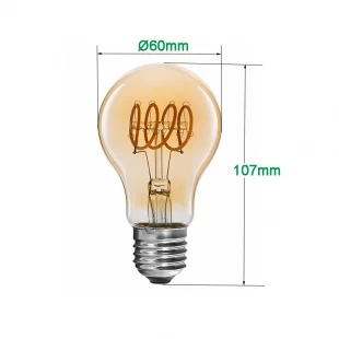 Ampoules flexibles à filament LED GLS A19 FLEX 4W