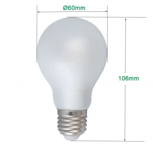 Full Glass LED light bulbs A19 A60 8W