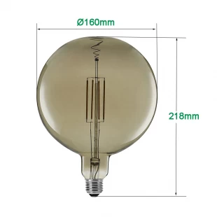 G160 4W Dimmable bombillas LED de gran tamaño