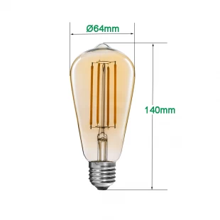 Лампа классическая светодиодная Edsion Vintage ST64 6W