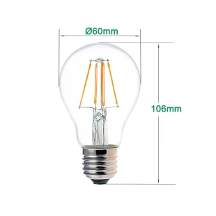 LED Klasik GLS Filament Ampul A60 4W
