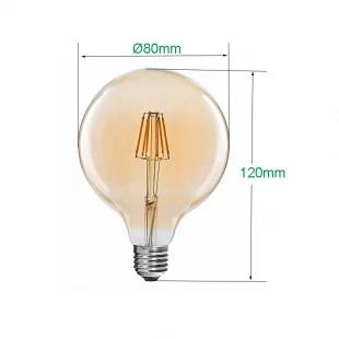 Ampoules à filament à LED Globe G80 6W
