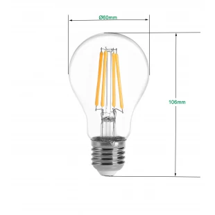 OEM vintage filament LED lambalar enerji tasarrufu, Dim LED Filament ampuller, 360 derece ışın açısı LED Ampul