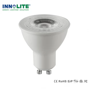 Plast aluminium COB GU10 LED Spotlights 6W