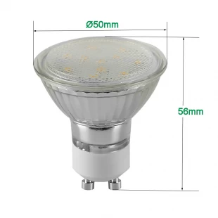 Reflektory punktowe LED SMD GU10 Glass 5W