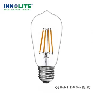 ST58 LED filament bulb Edison style 4W clear glass