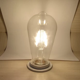 ST58 Ampoule à filament LED style Edison 4W verre transparent