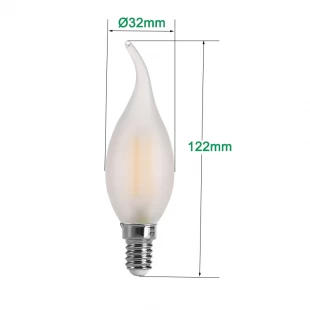 Tail candle CA32 LED filament lamps 5.5W