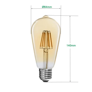 Vintage LED Filament bulbs ST64 6W