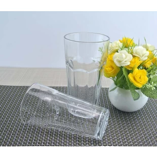 12オンスの水の眼鏡安い明確な飲み物のカップの品質毎日の飲み物の卸売