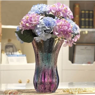 31cm  tall colored home decorate glass vase wholesale