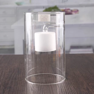 6 inch glass hurricane candle holders bulk candlestick wholesale