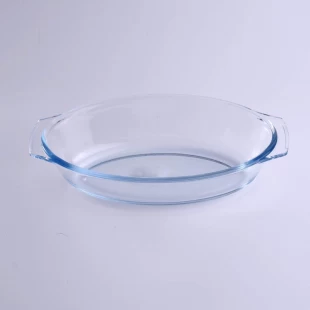 Plaque à tarte en verre de 8 pouces Plaque de charge en verre de haute qualité en gros