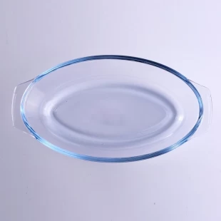 Plaque à tarte en verre de 8 pouces Plaque de charge en verre de haute qualité en gros