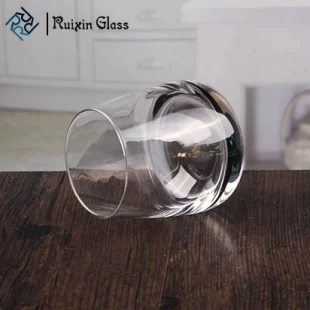 Black bottom clear hurricane candle holder home candle holder wholesale