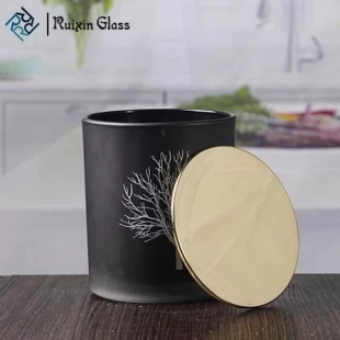 Bulk kandelaar houders zwarte glazen kaarsen potten exporteur