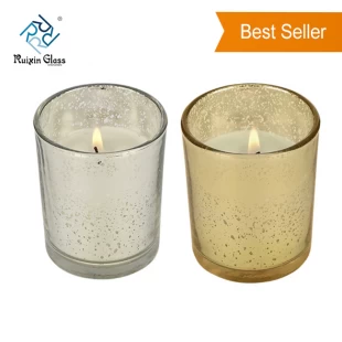 CD007 New Fashion Custom Logo Glass Gold Candle Holder Supplier From China