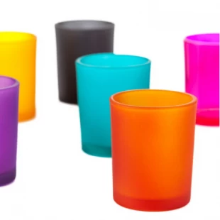 Color glass candle holder, Color spray candle holder Factory