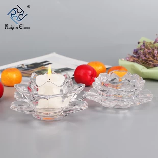 Colorful Glazed Candle Holder Buddhist Lotus Candlestick Wholesale