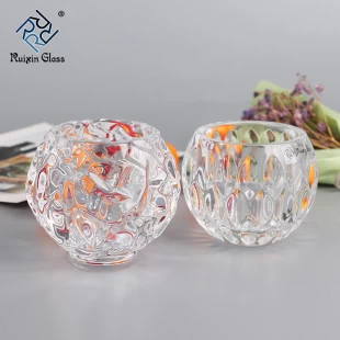 Creatieve kristallen kaarsenhouder voor bruiloftsbar