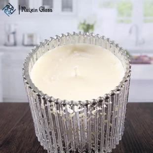 Soportes creativos de velas de vidrio de mercurio botellas de vela únicas con tapas de cúpula