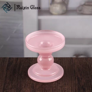 Suportes de vela customizados para tealight Suportes de vela em coluna rosa
