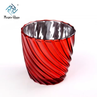 Electroplating Spray Red Color Votive Candle Holders Supplier