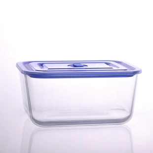 Factory direct wholesale oblong heat resistant glass bowl with lid