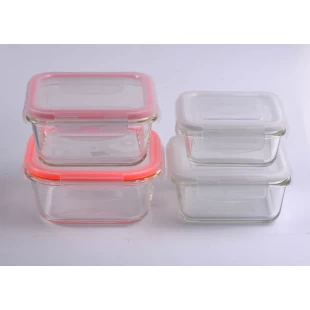 Factory direct wholesale oblong heat resistant glass bowl with lid