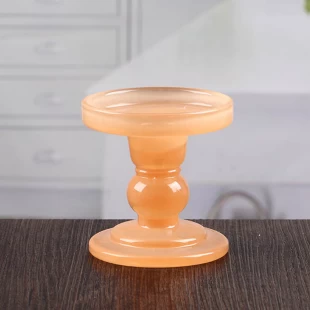 Glass candle pillars set orange glass candle holder on sale