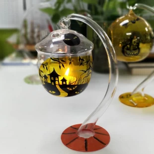 Halloween Glass Candle Holders Supplier