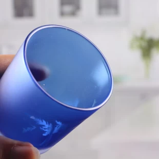 Ручной стеклянный подсвечник для синих маленьких подсвечников дешевый подсвечник поставщик
