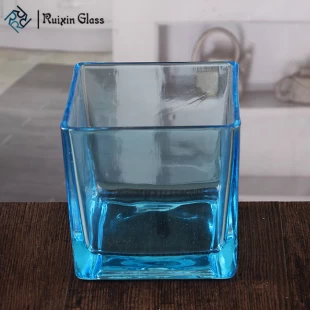 Bougies en verre carré de grande taille