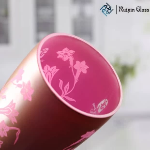 تصميم جديد جدار ديكور شمعة حامل الوردي الزجاج شمعدانات بالجملة