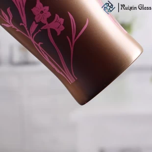 Neuer Entwurfswanddekor-Kerzehalter rosafarbener Glaskerzenhalter Großverkauf