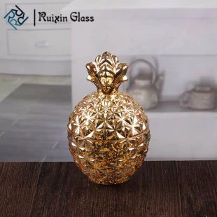 Pineapple shape golden candle holders wholesale small gold candle holders on sale
