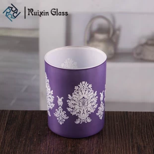 Purple votive candle holders bulk glass candle container manufacturer