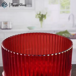 Rode grote ronde kaarshouders glas kaars basis fabrikant