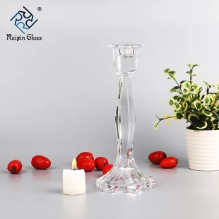 Décoration de restaurant petit vase en verre à rayures en gros
