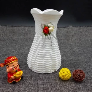 Vase à fleurs en plastique réutilisable Décoration à la maison Design délicat