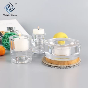 Small glass candle holder cheap thick candlestick wholesale