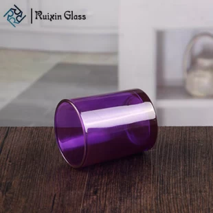 Маленькие стеклянные обетные держатели фиолетовые подсвечники оптом