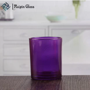 Sostenedores votive de cristal pequeños sostenedores de vela púrpuras al por mayor