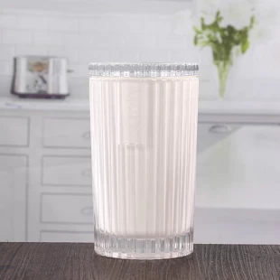 Frascos de vela brancos jarros de vidro de vidro baratos à venda