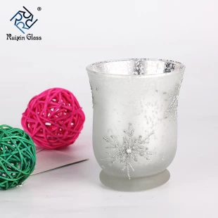 Wholesale clear outdoor candle lanterns frosted hurricane candle holders for party