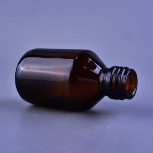 Großhandel verschiedene Kapazität kleine bernsteinfarbige Glasflasche